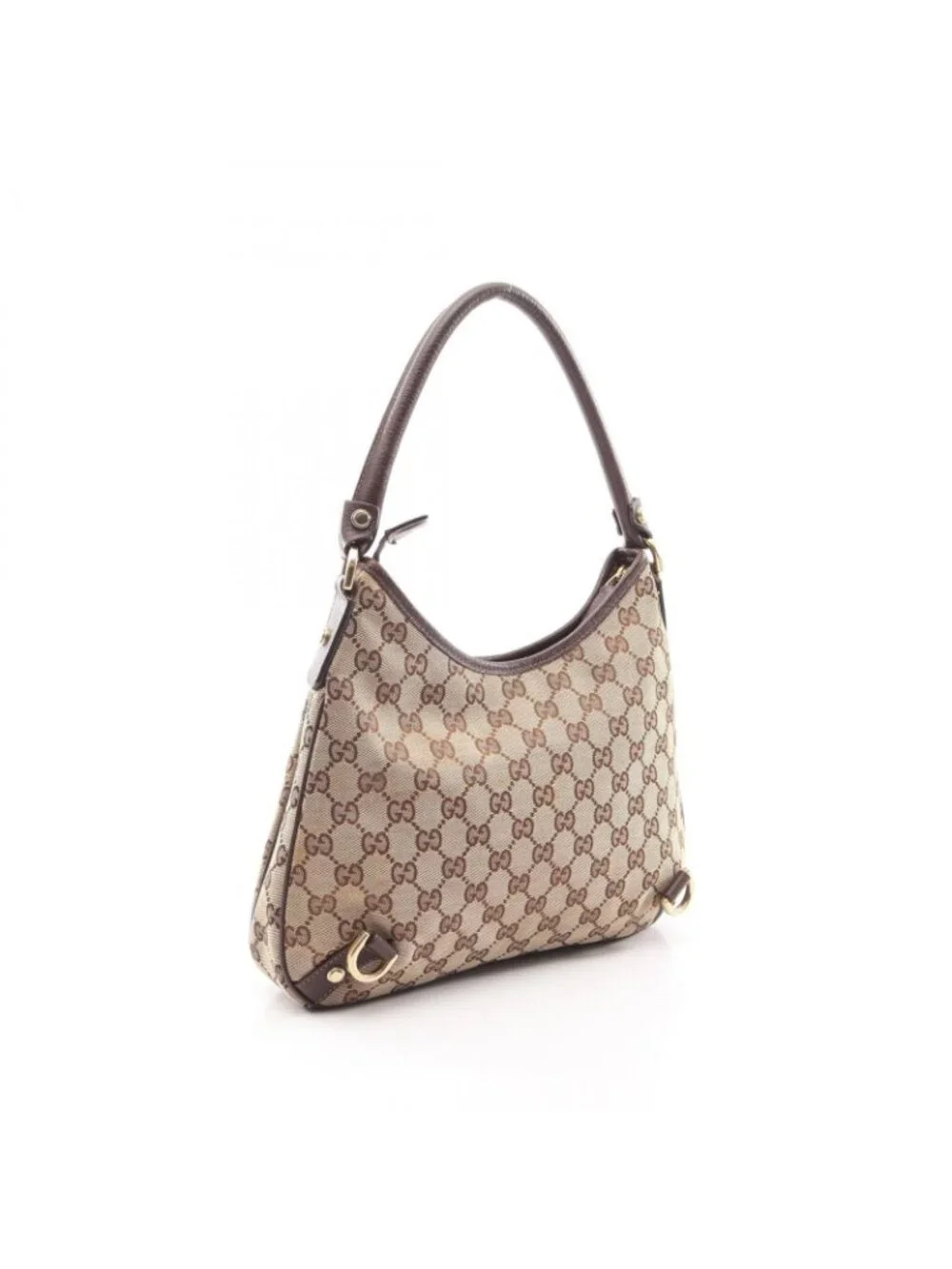 Gucci Shoulder Bag Abbey GG Canvas Beige Brown